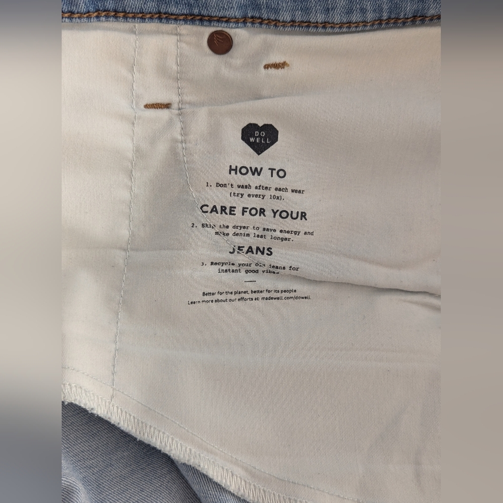Madewell Midrise Stovepipe Stonewash Blue Denim Jeans Size 20W GUC - Picture 16 of 16